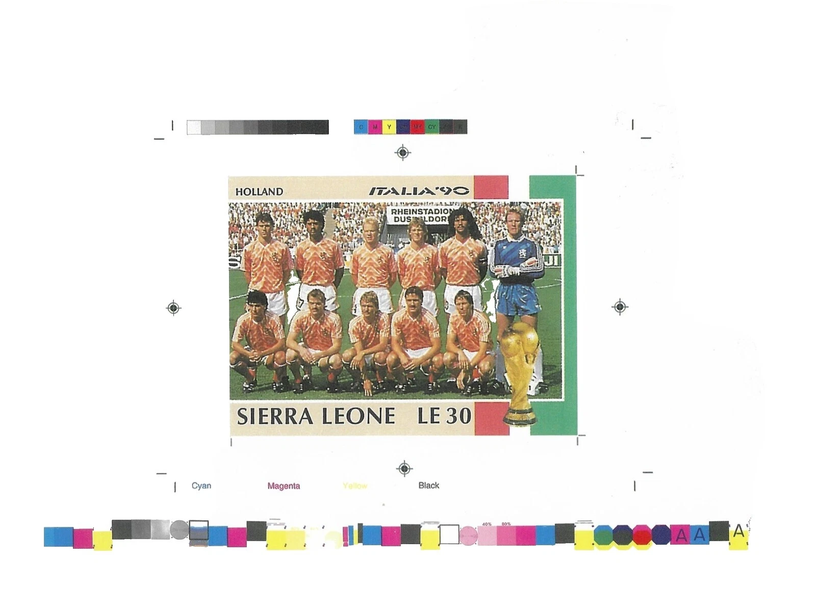 Nação independente Prova, Ensaio Selos postais de Esportes