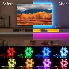 RGB 100 FT LED Strip Lights: Bluetooth APP Control, Color Changing, Music Sync