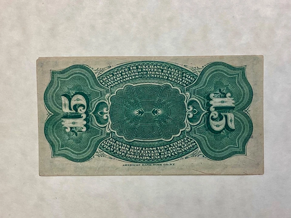 ~ FR 1267 - Fourth Issue 15 Cents Bust of Columbia US Fractional Currency Note - Image 2 of 2