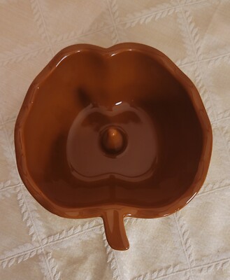 World Market Apple Shaped Spice Baker Glazed Dish 