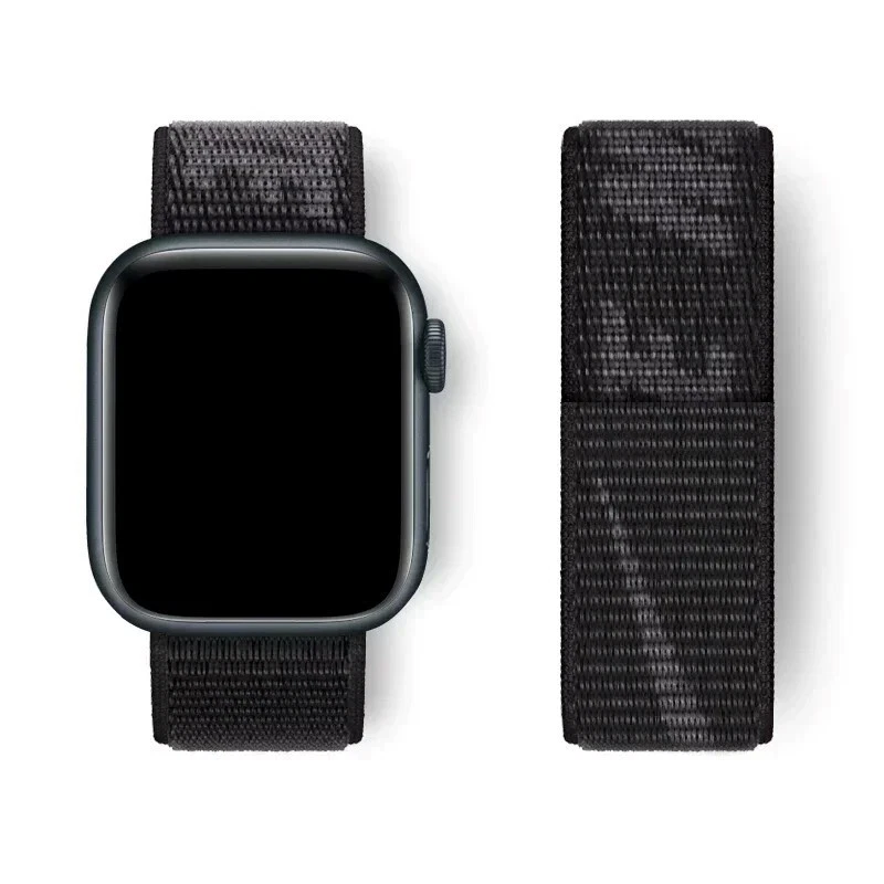 Apple Watch Nylon Loop Strap Sport Band For Series 9 8 7 SE 6 5 4 10 Ultra 3 2 1 - Image 3 of 4