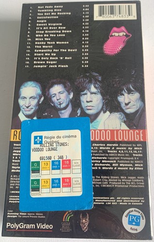 ROLLING STONES-VOODOO LOUNGE-VHS TAPE FACTORY SEALED - Picture 2 of 2