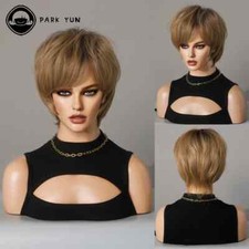 Short Wigs for Women Straight Hair Wig Bangs Party Daily Use Female Fake Hair