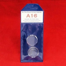 AirTite Direct Fit Coin Holder Capsules - Individual Retail Pkg Model A16 Qty 2