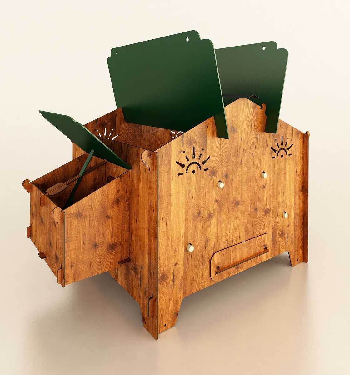Poulailler Polly Farm Evo 3XL Pour 15 Poules - 3 Nids, 3 Perchoirs, Mangeoire