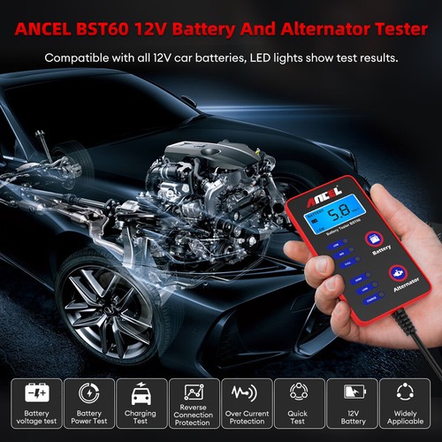 ANCEL 12V Car Battery Tester Battery Health/Charging/Alternator Analyzer Tool - Picture 2 of 15