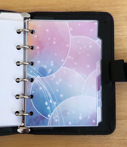 Filofax Pocket Organiser - Bright & Colourful Bubble Design Dividers - Laminated - Picture 3 of 8