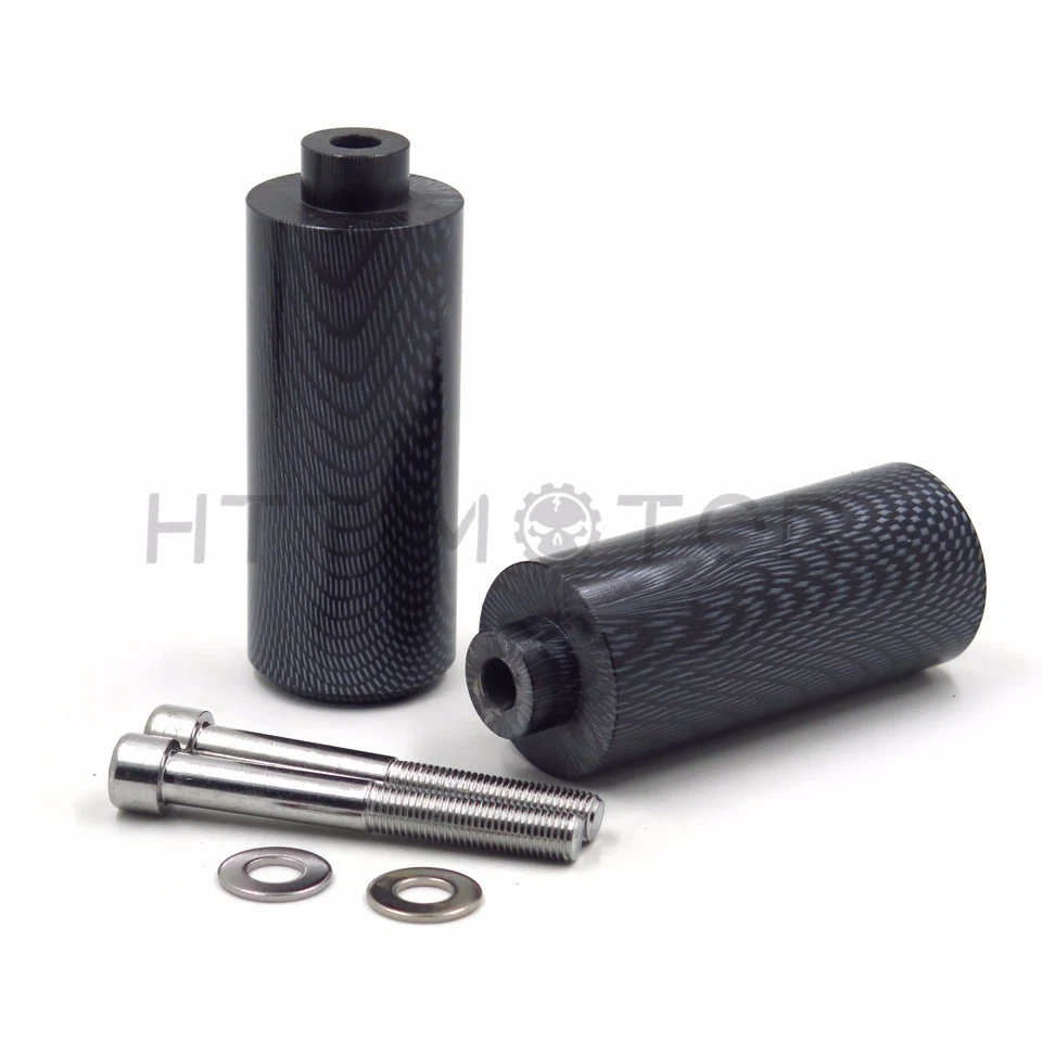 Protector de caída de choque deslizadores de cuadro largo de carbono HTTMT para Yamaha FZ6 2004-2012 Foto 3 de 4