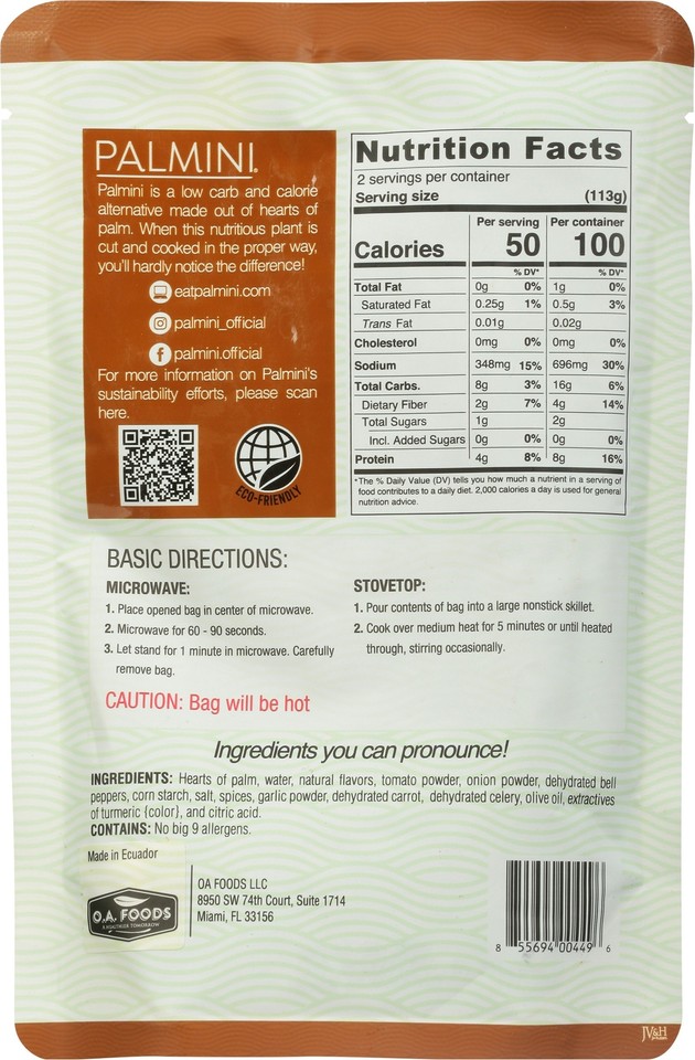 Palmini Rice Spanish Hearts Of Palm 8 OZ (Pack of 6) eBay