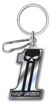 Harley-Davidson #1 Dark Custom Key Chain Enamel Schlüsselanhänger, c. 5 cm