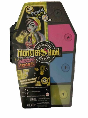 MONSTER HIGH NEON FRIGHTS Frankie Stein Doll Skulltimate Secret