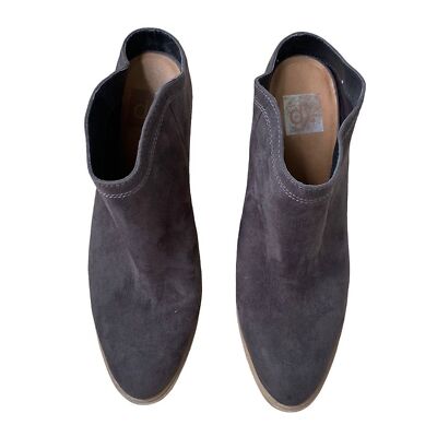 DV by Dolce Vita Haken Chunky Block Heel Mules Brown/Grey Size 9.5