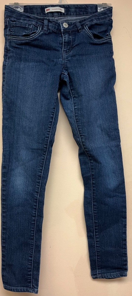 Jeans Levi's 710 Super Skinny Pour Fille Taille 14 Regular - Bleu, Neuf Avec étiquettes