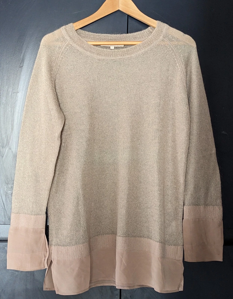 Vanessa Bruno Beige MOHAIR WOOL BLEND Light Knit Sweater Jumper Size 3 10 12