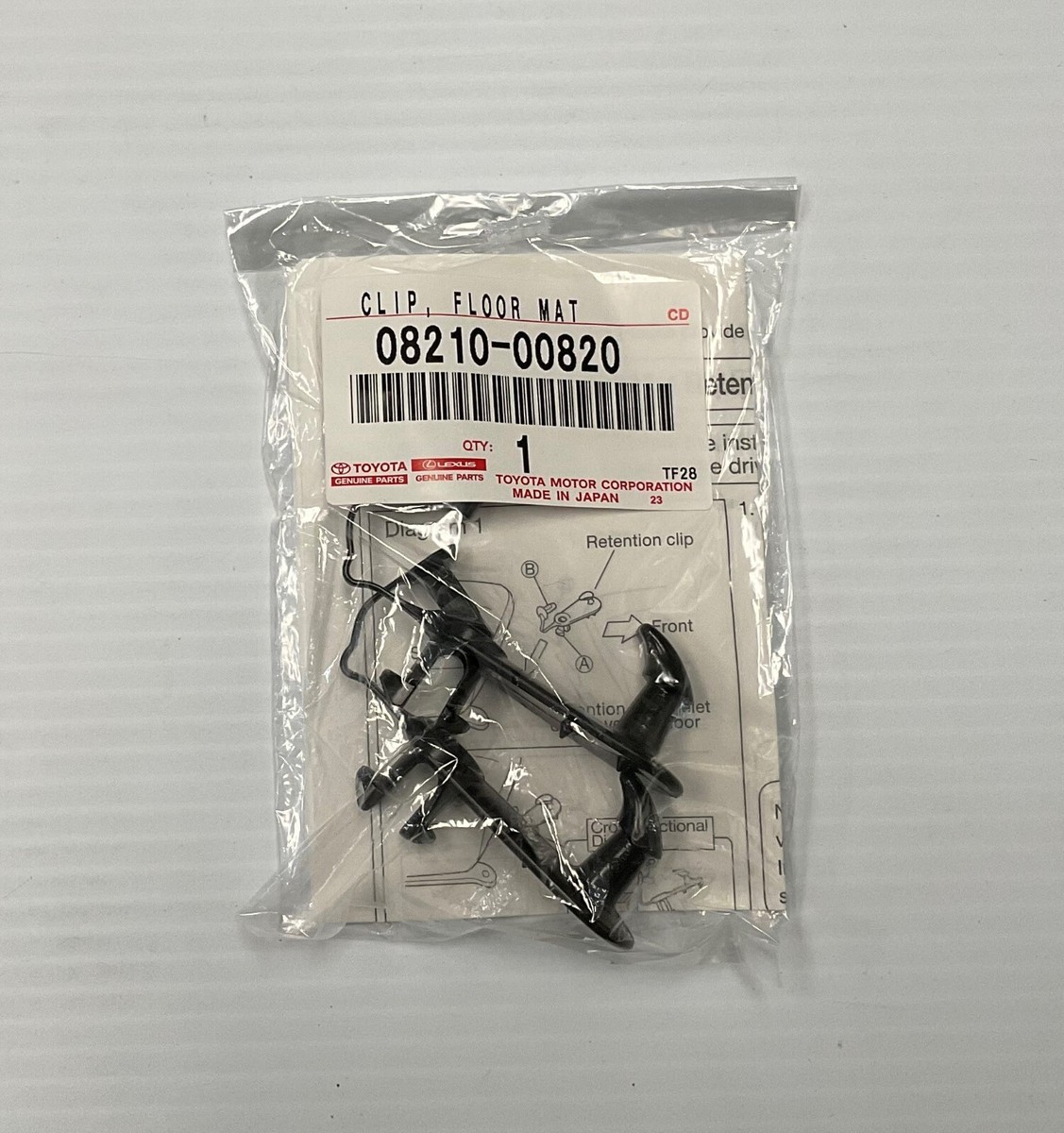 TOYOTA OEM FACTORY FLOOR MAT HOLD DOWN RETENTION CLIP SET 08210