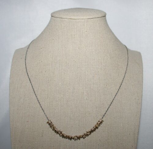 Silpada Sterling Silver & Brass "Precious Pebbles" Necklace N3234
