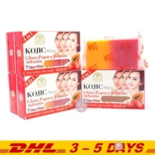 Kojic Gluta Papaya Tomato Arbutin Soap 4 in 1 by D-ne Gold Natural Soap 160g x 5