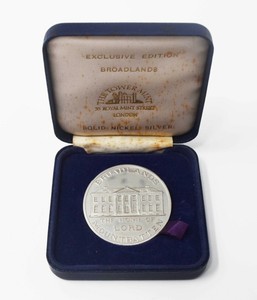 Cased Broadlands Home Of Lord Mountbatten Solid Nickel Silver Medal Ebay