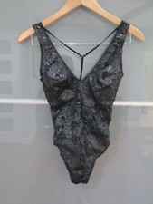 Victoria's Secret Floral Lace Strappy Lingerie Teddy Bodysuit Size XS