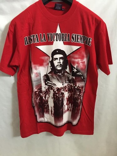 T-SHIRT CHE GUEVARA TAGLIA S-M-L-XL ROSSO MAGLIETTA HASTA LA VICTORIA  SEMPRE | eBay