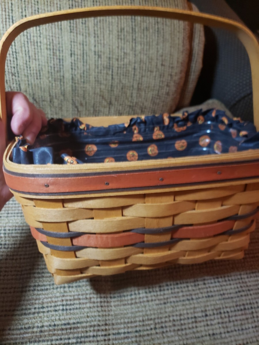 Longaberger 1994 Halloween Basket Combo w. Liner & Plastic