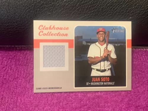 JUAN SOTO 2019 TOPPS HERITAGE HIGH NUMBERS CLUBHOUSE COLLECTION GAME-USED JERSEY