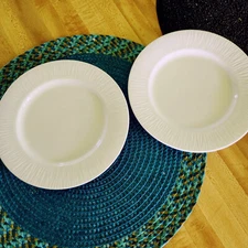 2 Tabletops Unlimited Studio Emilia Salad Plates Bone China 8"