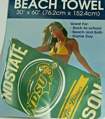 NCAA North Dakota State Bison Towel Vertical Logo Name 30'' by 60'' by WinCraft