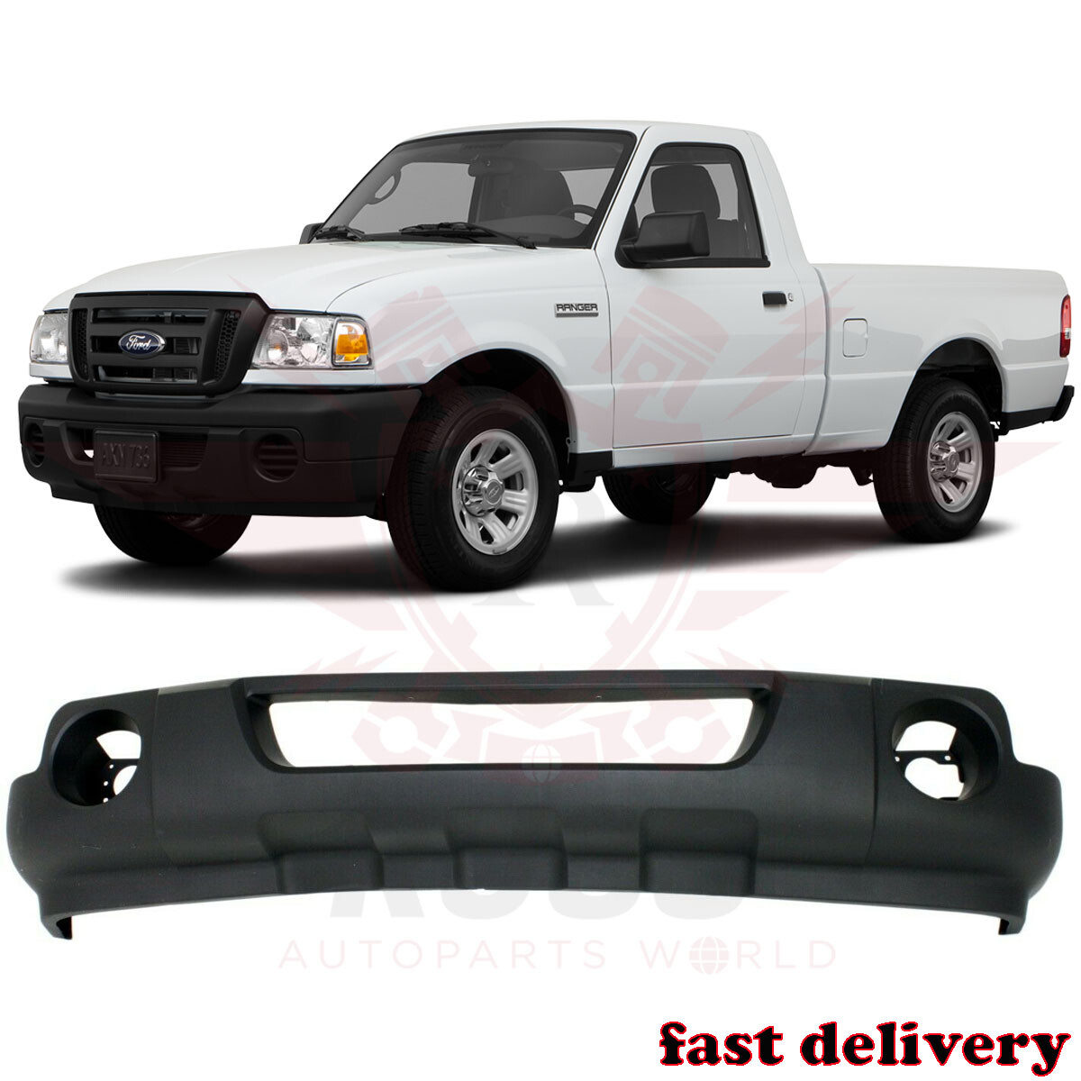 Front Textured Lower Valance Panel Except STX Model Fits 2008-2011 Ford Ranger