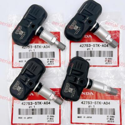 #ad 4PCS Tire Pressure Sensor TPMS For Honda Pilot Alloy Acura TSX RDX 42753 STK A04 $31.99