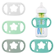 4 Pack Baby Bottle Handles Silicone Bottle Handles for Dr Brown Wide-Neck Bab...