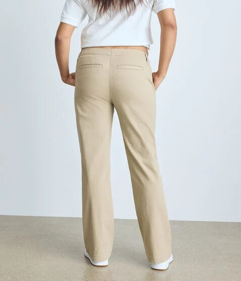 Pantalone Chino Blu In Cotone Stretch Micro Armatura - Foto 7