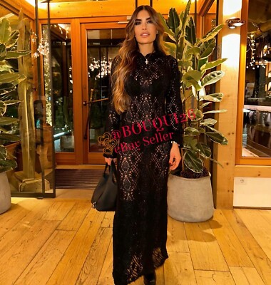 ZARA NEW WOMAN LONG CROCHETED KNIT DRESS LIMITED EDITION BLACK ALL SIZE 9598/248 | eBay ZARA NEW WOMAN LONG CROCHETED KNIT DRESS LIMITED EDITION BLACK ALL SIZE 9598/248 | eBay