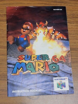 SUPER MARIO 64 Instruction Booklet Manual N64 Book Nintendo 64 | eBay