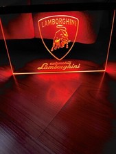 LAMBORGHINI SUPERCAR LED Luce Neon Insegna per Ricambi Service Bar Club Store Ge...