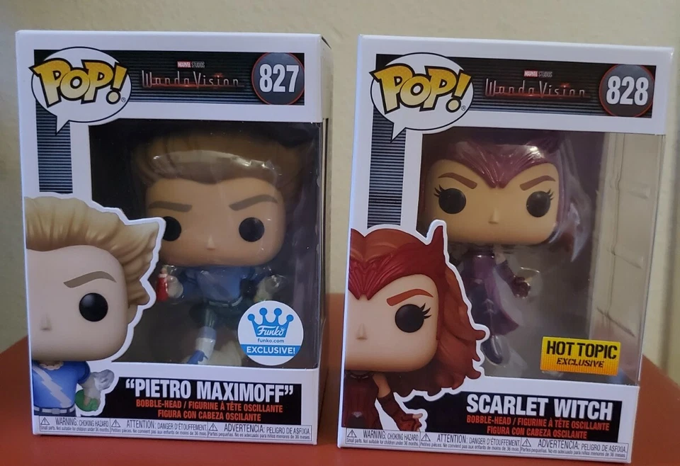 Pietro Maximoff & Bruja Escarlata Exclusivo Wandavision Marvel Funko Pop! Set Foto 2 de 4