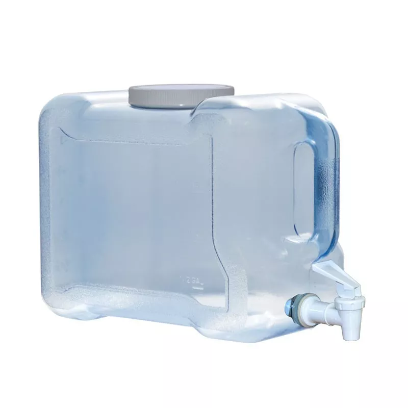 2 Gallon Water Plastic Bottle Jug Refrigerator w/ Spout Dispenser Made USA Reuse