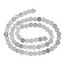 16" Rainbow Fluorite Round Beads 6mm Grade A 85128