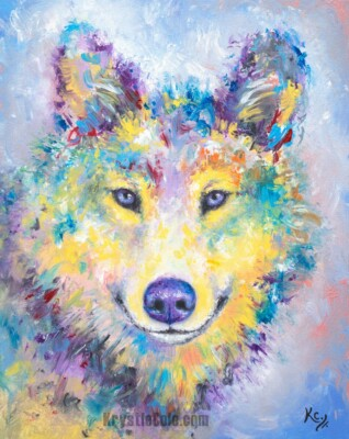 #ad Wolf Art Print Wolf Painting Wolf Gifts Wolves Artwork Wolf Wall Art $19.79