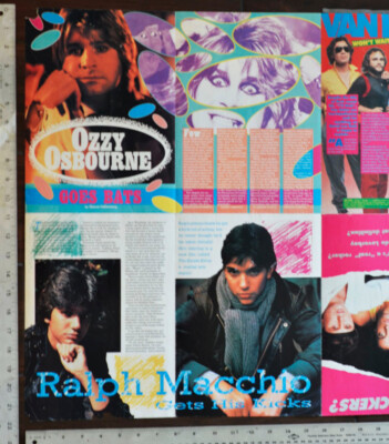 VAN HALEN DAVID LEE ROTH POSTER ZAP MAGAZINE original from the 80s