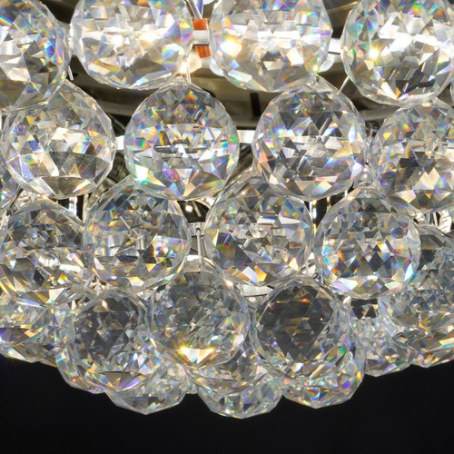 42" Retractable Ceiling Fan Crystal Chandelier Remote 3 Speeds 3 Color LED Light - Picture 4 of 15