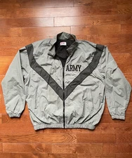 Army Windbreaker Jacket IPFU (Medium Long)  SKILCRAFT Physical Fitness Full Zip