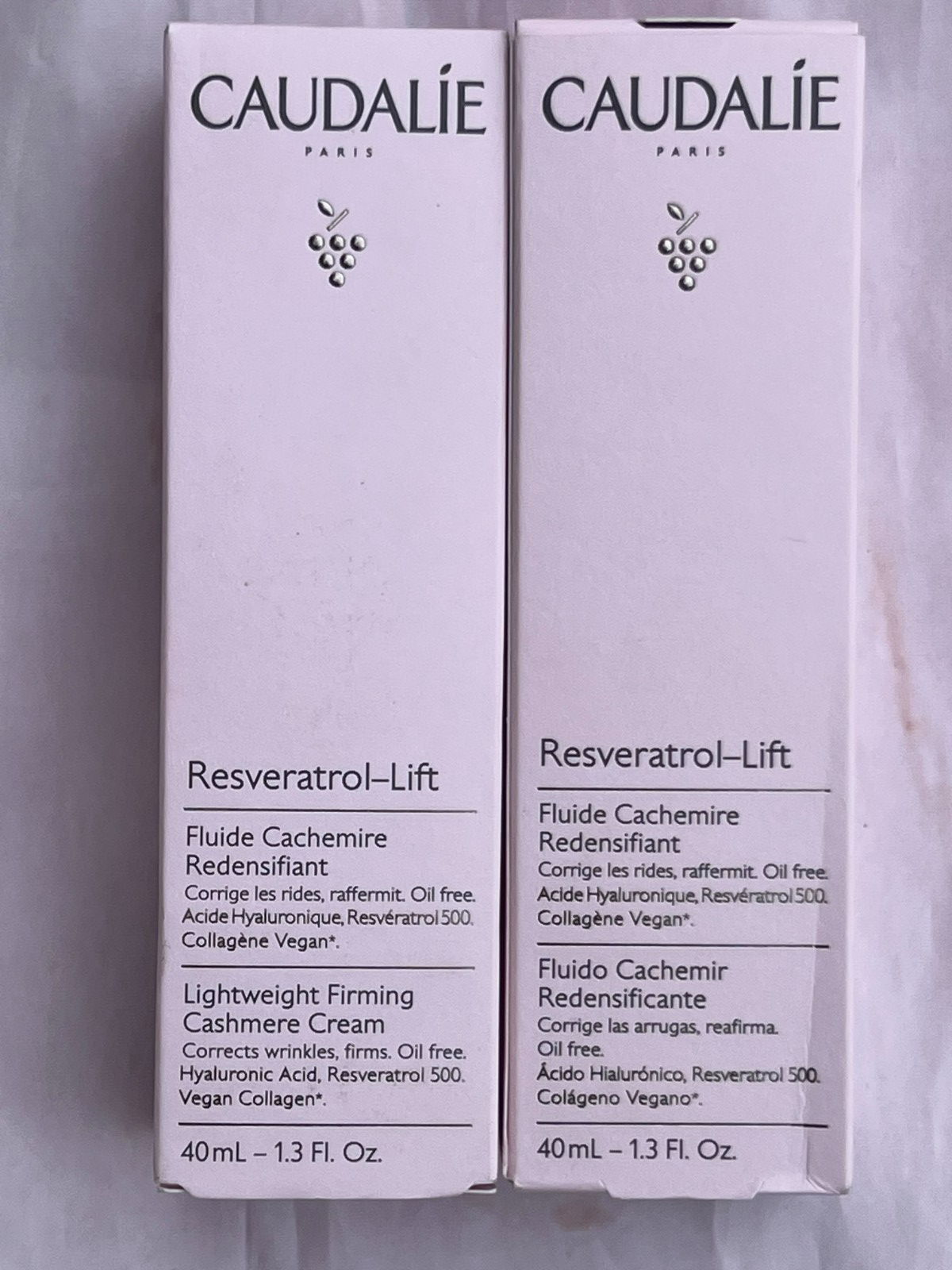 Caudalie 2x 40ml Resveratrol Lift Lightweight Firming Cashmere Day Cream