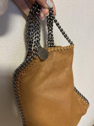 Stella Mccartney Faux Leather Shoulder Bag Falabella Tiny Auth Brown UK 116426 - Picture 2 of 6