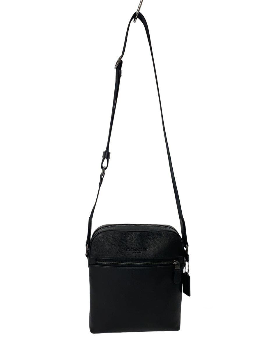 Coach Shoulder Bag Blk Plain Used