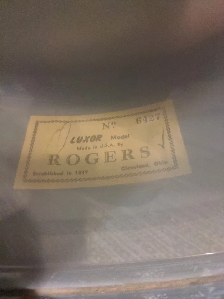 Tambor redoblante Rogers Luxor años 60 5x14 azul brillante perla Foto 2 de 4