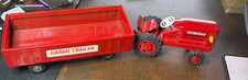 Vintage Japanese Tin Plate Cargo Trailer and Farm Tractor in Great Condition