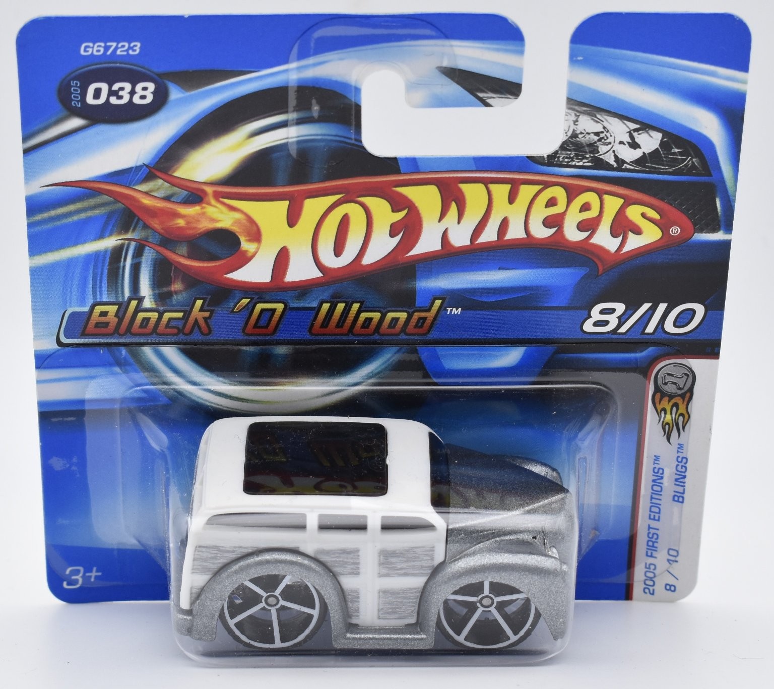 Hot Wheels 38/2005 Block 'O Wood 1:64 Diecast Car 8/10 Blings Series short card