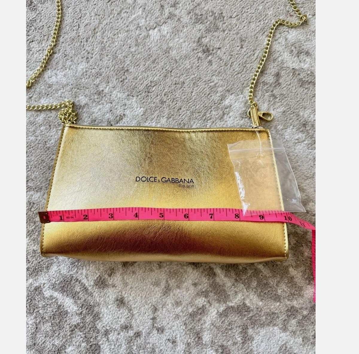 DOLCE&amp;GABBANA ウォレットチェーン ゴールド New Dolce & Gabbana The One Beauty Clutch Gold Chain Detachable