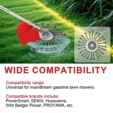 Steel Wire Weeding Grass Trimmer Head Weed Rotating Wheel Brush With Adapter Kit